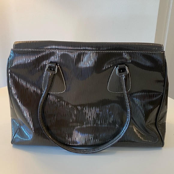 Prada Shiny Green Leather Tote - Picture 2 of 16